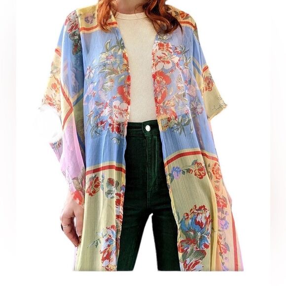 SUMMER BREEZE PASTEL KIMONO, M/L by BAND OF THE FREE - Picture 6 of 6